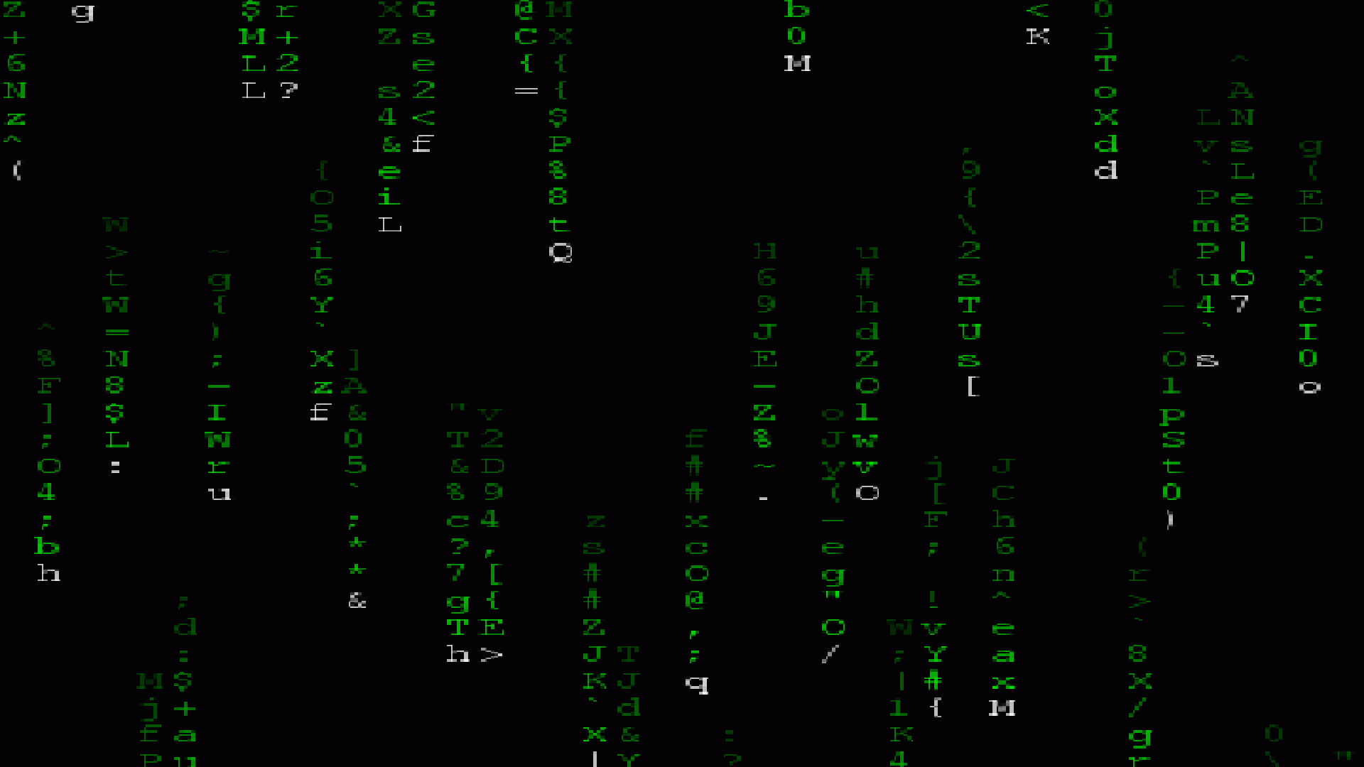 Image animée du généric du film Matrix